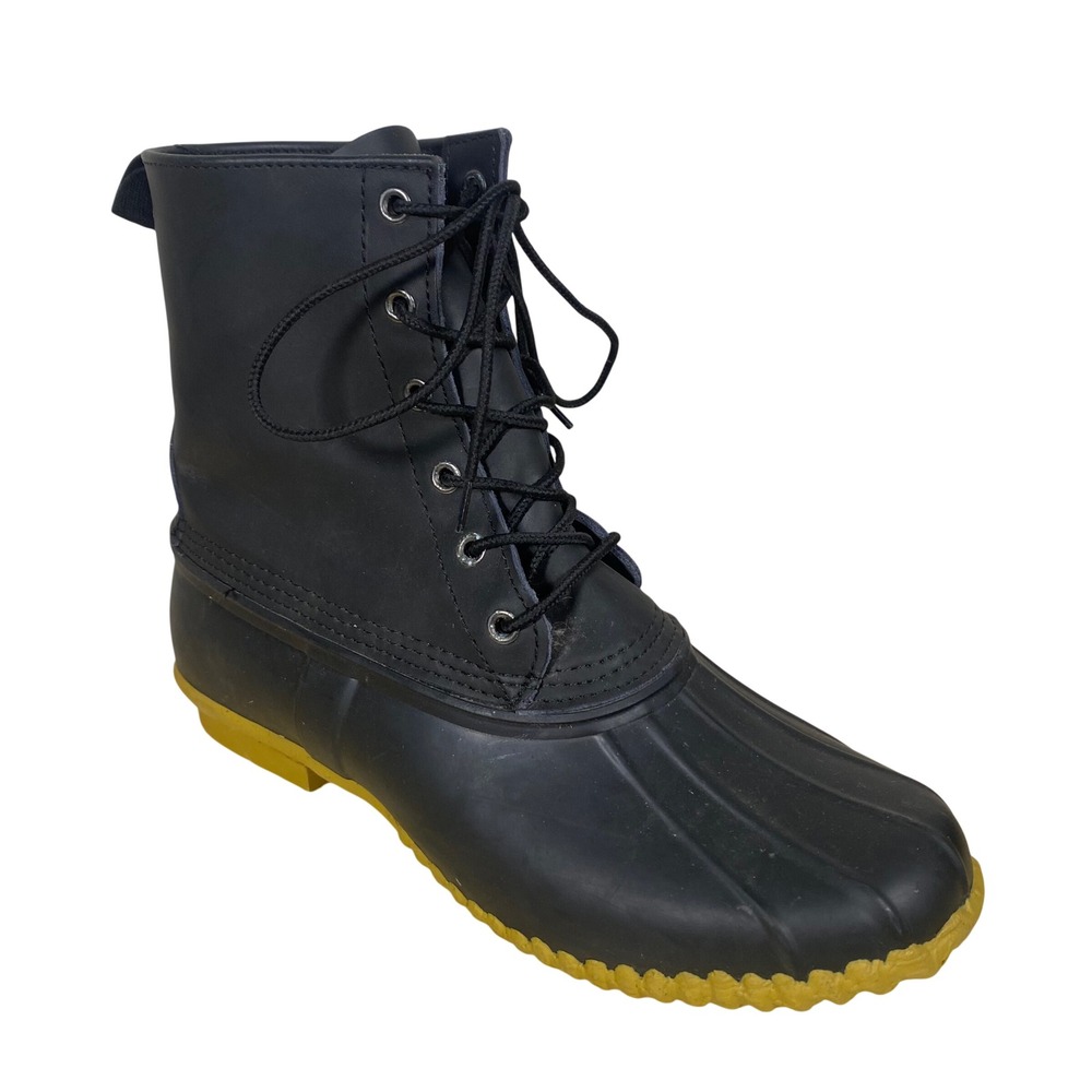 American Eagle Outfitters Mens Black Duck Boots Size 10 Waterproof